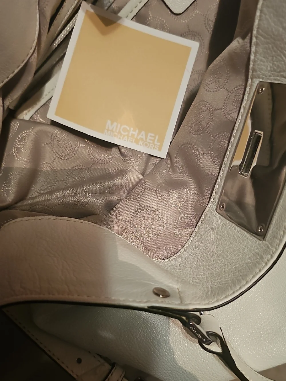 Michael Kors White And Silver Bag - Picture 3 of 7
